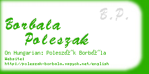 borbala poleszak business card